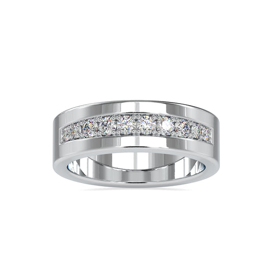 Majestic Round shape Brilliant Cut Diamond Channel Setting Band