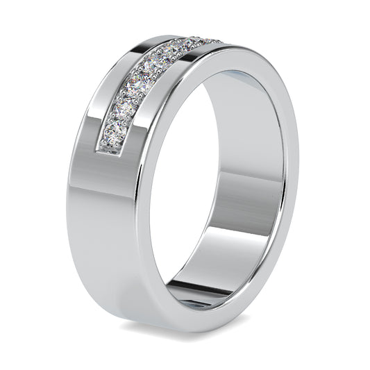 Majestic Round shape Brilliant Cut Diamond Channel Setting Band