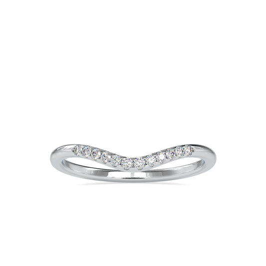 Pure Elegance Round Shape Brilliant Cut Diamond Spunky Curved Band