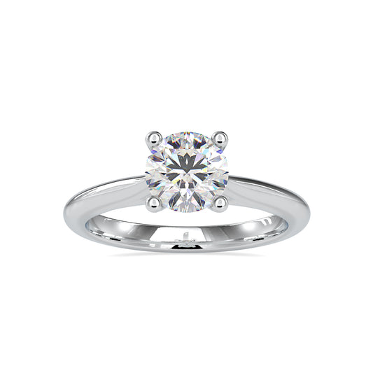 Enchanted Round Shape Diamond Cathedral Setting pretty Solitaire Ring