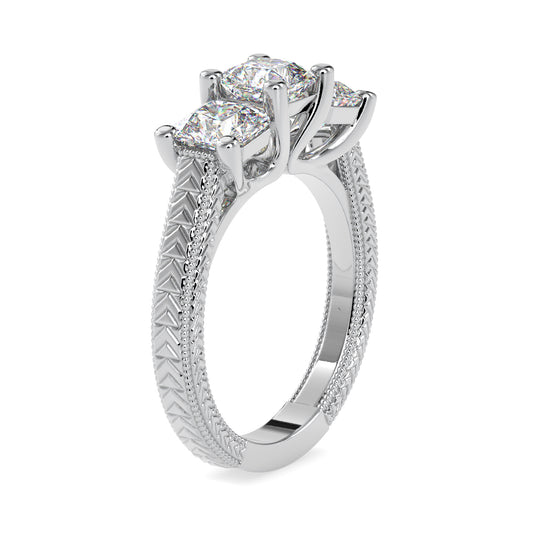 Opulent Essence Radiant Shape Diamond drop-dead gorgeous Three Stone Ring