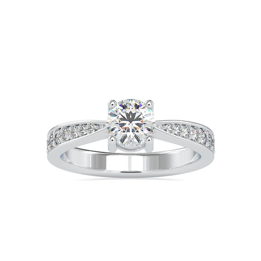 Luxe Elegance Round Shape Brilliant Cut Diamond Prepossessing Solitaire Ring