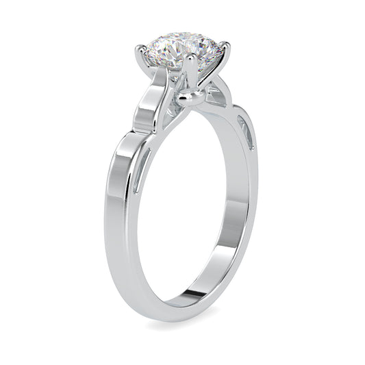 Luxe Elegance Round Shape Brilliant Cut Diamond Pre-Designed Solitaire Ring