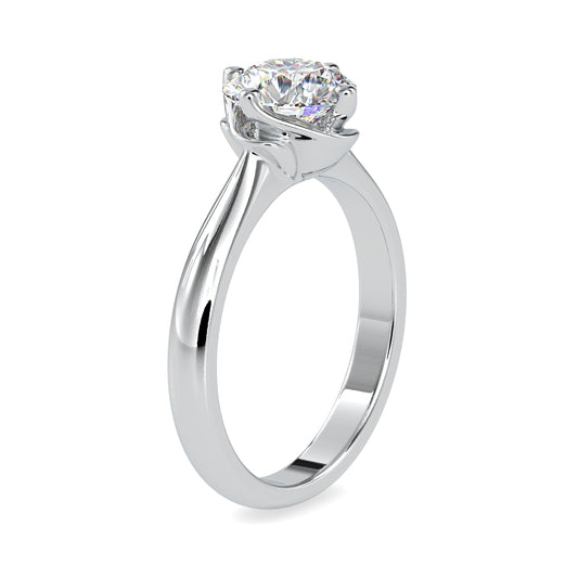 Opulent Grace Round Shape Brilliant Cut Diamond Pre-Designed Prong Set Solitaire Ring