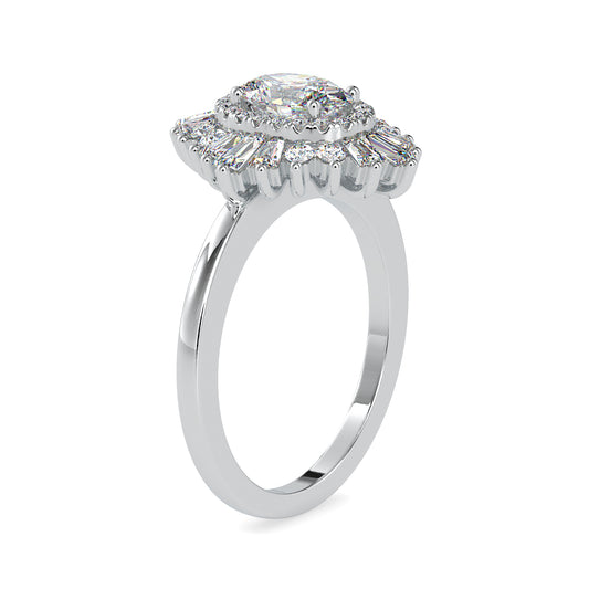 Royal Bliss Oval Shape Brilliant Cut Diamond Glamorous Double Halo Ring