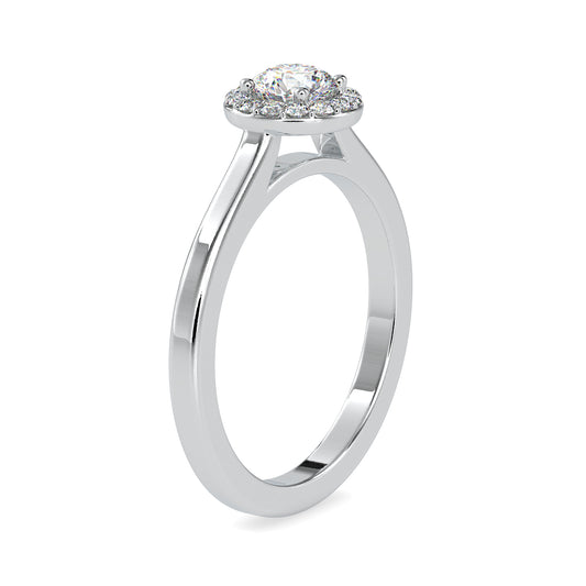 Enchanting Round Shape Brilliant Cut Diamond Charming Halo Ring