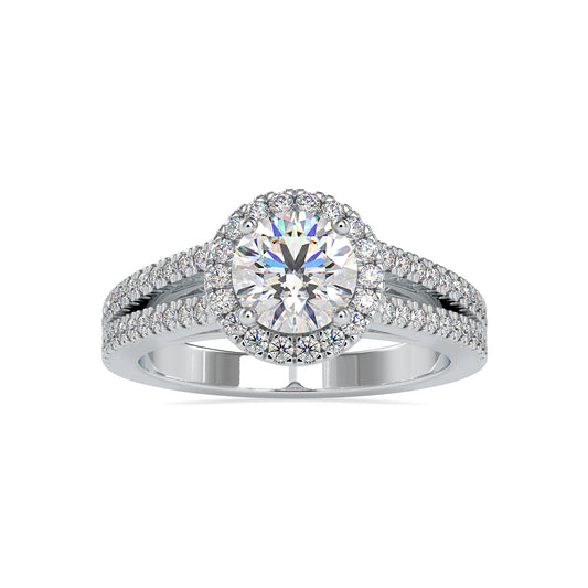 Opulent Elegance Round Brilliant Shape Halo Ring