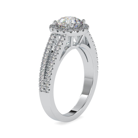 Opulent Elegance Round Brilliant Shape Halo Ring