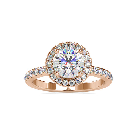 Regal Round Brilliant Shape Halo Engagement Ring