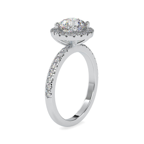 Regal Round Brilliant Shape Halo Engagement Ring