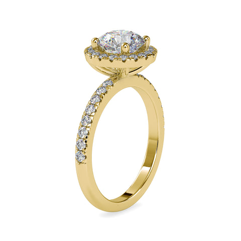 Regal Round Brilliant Shape Halo Engagement Ring