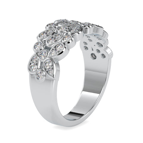 Glamour Round Shape Brilliant Cut Nugget Ring