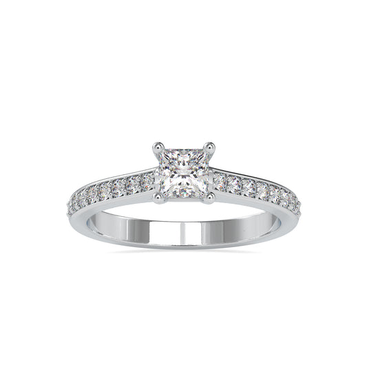 Grandeur Princess Shape Brilliant Cut Channel setting Ring