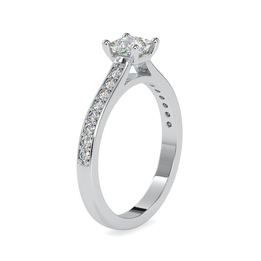 Grandeur Princess Shape Brilliant Cut Channel setting Ring