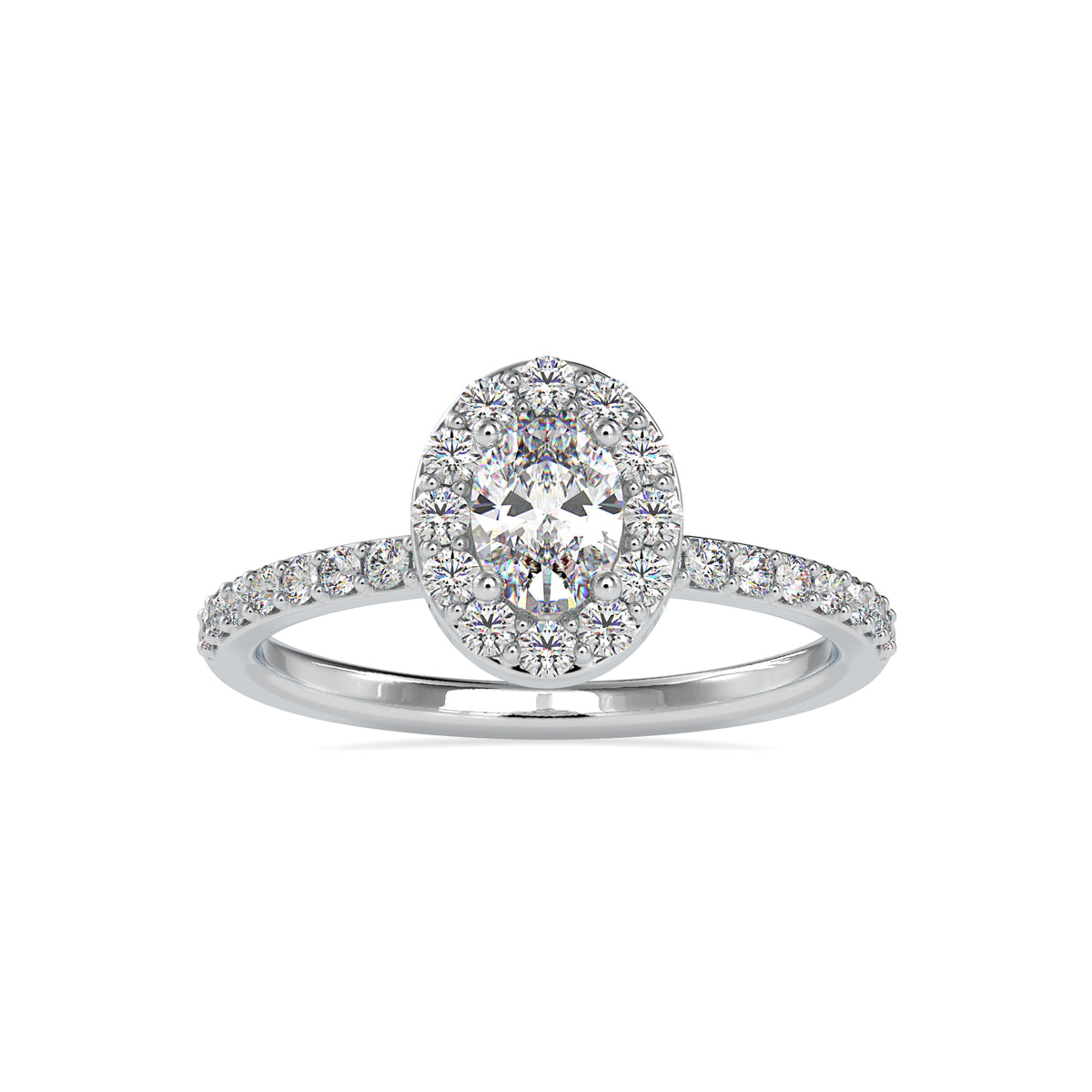 Regal Elegance Oval Shape Brilliant Cut Diamond Channel Setting Ring