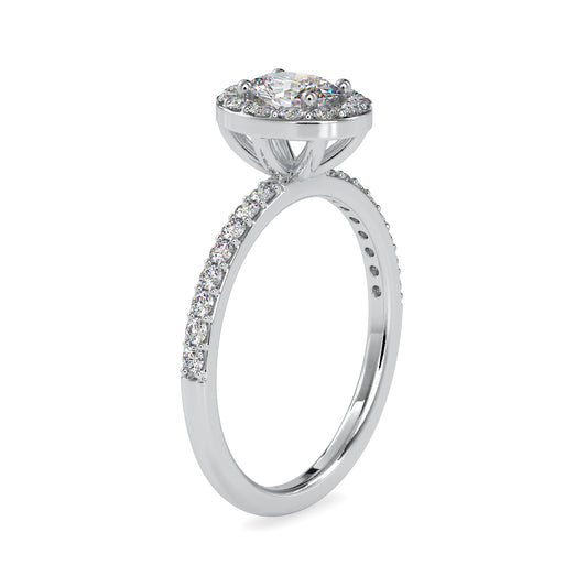 Regal Elegance Oval Shape Brilliant Cut Diamond Channel Setting Ring