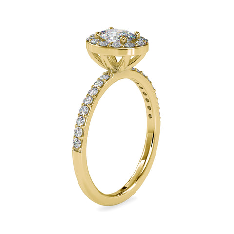 Regal Elegance Oval Shape Brilliant Cut Diamond Channel Setting Ring