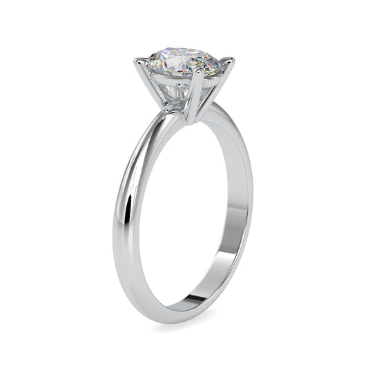 Regal Oval Shape Diamond Brilliant Cut Solitaire Engagement Ring