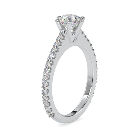 Grandeur Round Shape Brilliant Cut Diamond Solitaire Ring