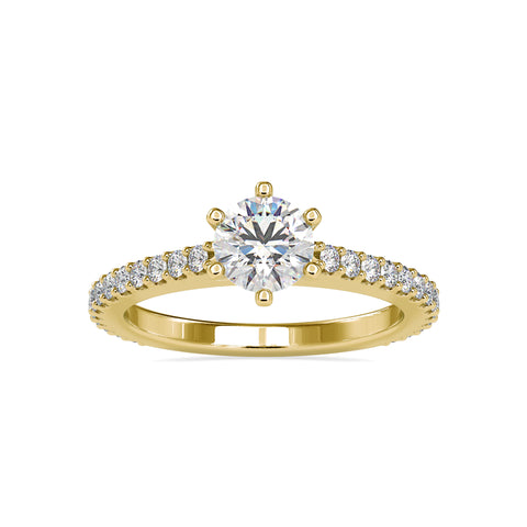 Grandeur Round Shape Brilliant Cut Diamond Solitaire Ring