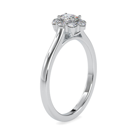 Exquisite Oval Shape Brilliant Cut Diamond Cluster Ring