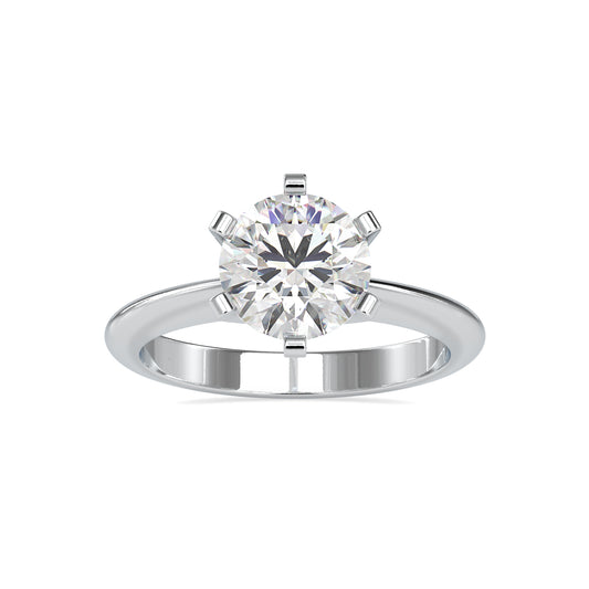 Prestige Round Shape Brilliant Cut Diamond Solitaire Ring