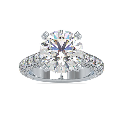 Opulent Brilliance Round Shape Brilliant Cut Diamond Channel Setting Solitaire Ring