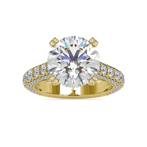 Opulent Brilliance Round Shape Brilliant Cut Diamond Channel Setting Solitaire Ring