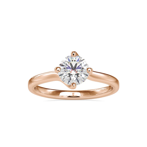 Pure Radiance Round Shape Brilliant Cut Diamond Antique Solitaire Ring