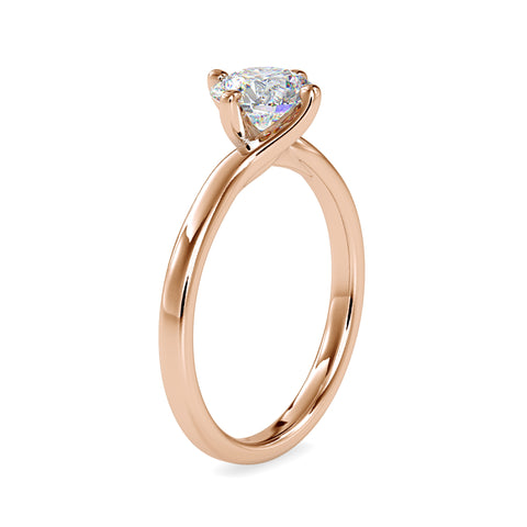 Pure Radiance Round Shape Brilliant Cut Diamond Antique Solitaire Ring