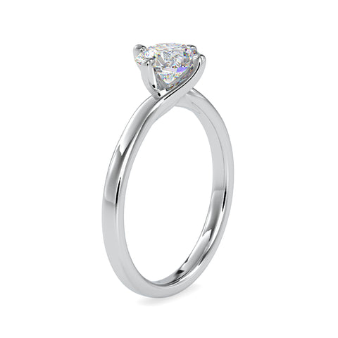 Pure Radiance Round Shape Brilliant Cut Diamond Antique Solitaire Ring