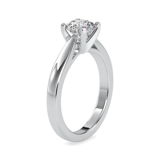 Forever Glimmer Round Shape Brilliant Cut Diamond Cathedral setting Solitaire ring