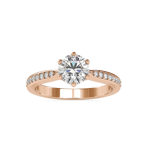 Eternal Elegance Round Shape Diamond Channel Setting Solitaire Ring