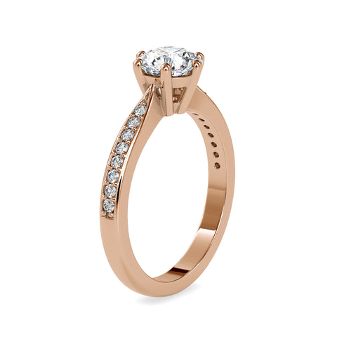 Eternal Elegance Round Shape Diamond Channel Setting Solitaire Ring