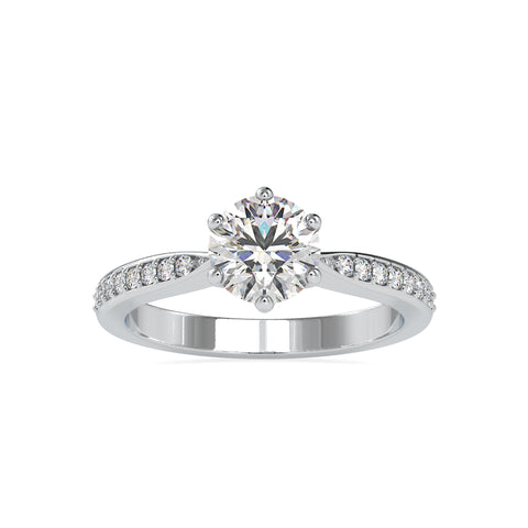 Eternal Elegance Round Shape Diamond Channel Setting Solitaire Ring