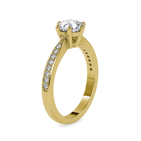 Eternal Elegance Round Shape Diamond Channel Setting Solitaire Ring