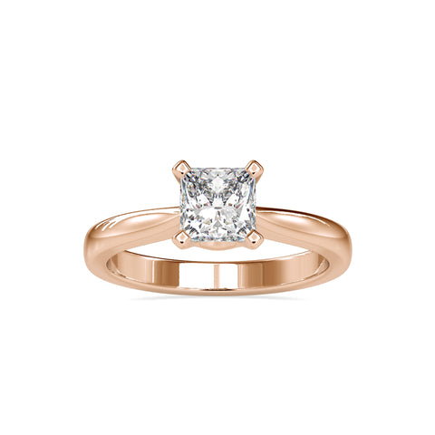 Pure Brilliance Princess Shape Diamond Elegant Solitaire Ring