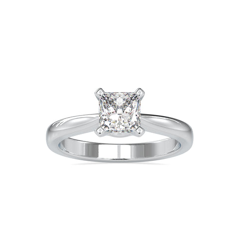 Pure Brilliance Princess Shape Diamond Elegant Solitaire Ring