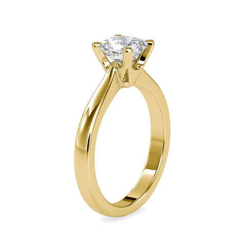 Pure Brilliance Princess Shape Diamond Elegant Solitaire Ring