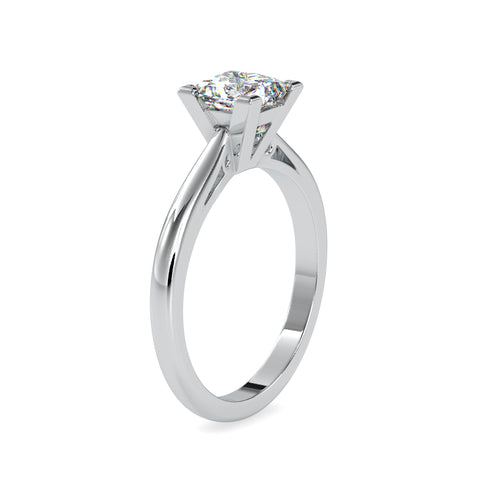 Aurora Princess Shape Diamond Cathedral Setting ravishing Solitaire Ring