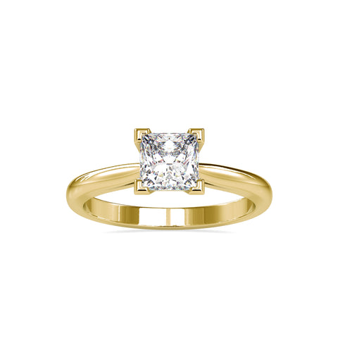 Aurora Princess Shape Diamond Cathedral Setting ravishing Solitaire Ring