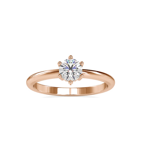 Pure Elegance Round Shape Diamond Bewitching Solitaire Ring