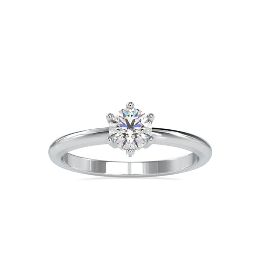 Pure Elegance Round Shape Diamond Bewitching Solitaire Ring