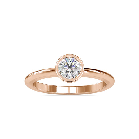 Timeless Brilliance Round Shape Diamond Bazel Setting irresistible Solitaire Ring