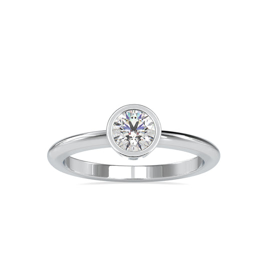 Timeless Brilliance Round Shape Diamond Bazel Setting irresistible Solitaire Ring