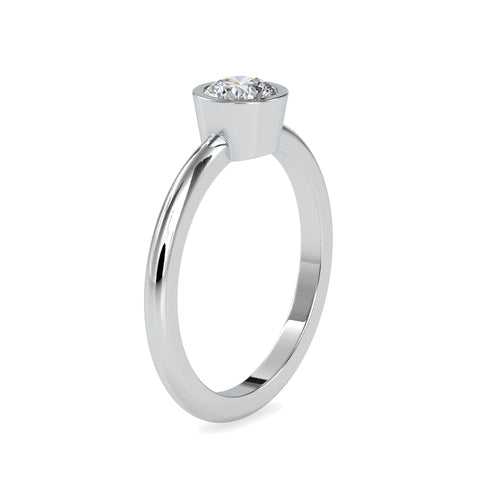 Timeless Brilliance Round Shape Diamond Bazel Setting irresistible Solitaire Ring