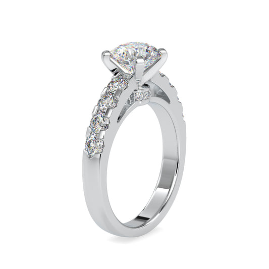 Eternal Brilliance Round Shape Diamond Channel Setting Solitaire Ring