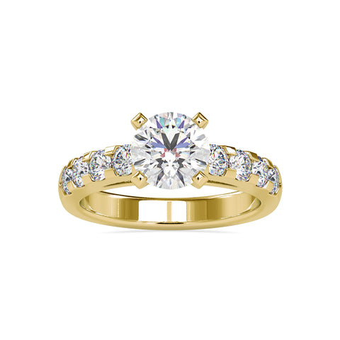 Eternal Brilliance Round Shape Diamond Channel Setting Solitaire Ring