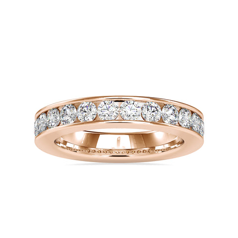 Luxury Legacy Round Shape Diamond Channel Set Half Eternity Band