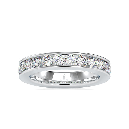 Luxury Legacy Round Shape Diamond Channel Set Half Eternity Band